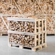 Halbe palette kammergetrocknetes gespalten Hainbuche Brennholz 25cm